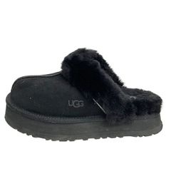 UGG アグ ムートンブーツ スリッポン 23cm サンダル 厚底 ブラック 黒