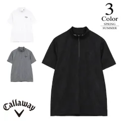セール キャロウェイ ゴルフウェア ロゴジャカードハーフジップ半袖モックネック c26134106 【L寸：メンズ】Callaway キャロウエイ ゴルフウエア シャツ メンズ【2026春夏】【メール便】