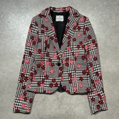 【美品】RINASCIMENTO  リナシメント花柄刺繡 ジャケット イタリア製 XS 大人可愛いのサムネイル