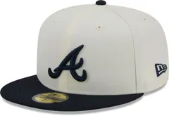 ニューエラ メンズ アクセサリー 帽子 New Eradult Atlanta Braves Navy Evergreen 59Fifty Fitted Hat NoColor ネイビー