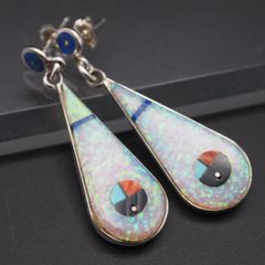ズニ族 インレイ シルバー925 ピアス - メルカリ
