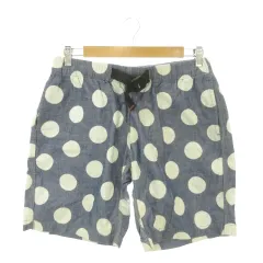 ワイルドシングス WILDTHINGS × カトー KATO` ハーフパンツ クライミングパンツ 青 ブルー ドット柄 ショート丈 バックルベルト付き /MN12 ■ECA003