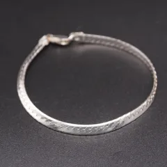 V136 ヴィンテージ 925 ITALY刻印 ブレスレット スネークチェーン デザイン シルバー