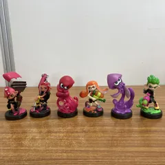 ▲01)【1点限り!】任天堂 amibo アミーボ6点セット/ニンテンドー/タコ/イカ/ボーイ/ガール/ネオングリーン/オレンジ/スプラトゥーン/B