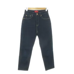 レッドカード RED CARD デニム ジーンズ 24 濃紺 ダークネイビー インディゴ 無地 ハイウエスト クロップド丈 /MN8 ■ECA003