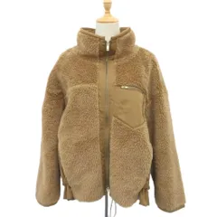 ハッシュパピー Hush Puppies ボアジャケット 上着 ミドル丈 M ベージュ 長袖 スタンドカラー 切替 /SM10 ■ECB002のサムネイル