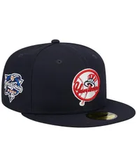 ニューエラ メンズ アクセサリー 帽子 ロゴ New Era Mens Navy New York Yankees Primary Logo 2000 World Series Team Color 59FIFTY Fitted Hat Navy ネイビー