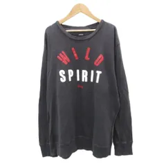 ディーゼル DIESEL トレーナー スウェット L チャコール ロゴプリント /SM66 ■ECE003