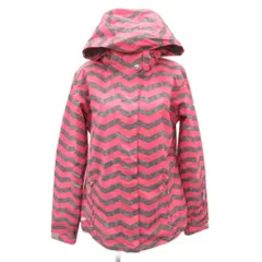 ロキシー ROXY スノーボードウエア ジャケット ミドル丈 M ピンク シェブロン柄 フード付き ジップアップ /SY63 ■ECE003のサムネイル