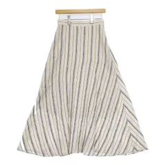 nano universe LB.03 Section リネンブレンドフレアーマキシスカート 定価16500円 ロングスカート ベージュ レディース ナノユニバース【中古】6-0323M∞