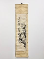 RITAO CHAN公式アカウント03 専用 拓墨 日本の墨絵 掛軸 梅 拓本