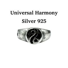 万物の調和】Ying and Yang 陰と陽 Silver 925 刻印 Design Ring 