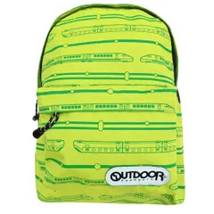 リュック キッズ OUTDOOR PRODUCTS アウトドアプロダクツ チアフルキッズデイパック 12439289 リュックサック 子供 81.LTグリーン 特急 電車柄