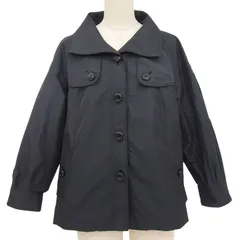 極美品▲BURBERRY LONDON バーバリーロンドン FC731-715-09 ロゴボタン付き 裏地チェック ショートコート ジャケット ブラック 44 日本製 正規品 レディース