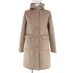 美品☆Mackintosh マッキントッシュ ロゴボタン・フード付 中綿入り キルティング コート ベージュ 36 正規品 レディースのサムネイル