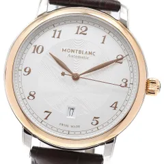 モンブラン MONTBLANC 7572/117576 スターレガシー デイト PGベゼル 自動巻き メンズ 極美品 _949795 モンブラン MONTBLANC 7572/117576 スターレガシー デイト PGベゼル