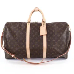 極美品☆LOUIS VUITTON ルイヴィトン M41414 キーポル・バンドリエール 55 モノグラムキャンバス ボストンバッグ ブラウン フランス製 レディース