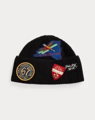 ポロ ラルフローレン パッチ リブ ニット ビーニー