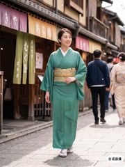 【人気】くるり竹麻楊柳　着物M しつけ付き /近江ちぢみ 人気】くるり竹麻楊柳 着物M しつけ付き /近江ちぢみ - メルカリ