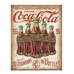Coca-Cola ヴィンテージ看板 約30cm x 20cm - メルカリ