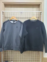 アディダス/NIKE スウェット Tシャツ グレー/黒