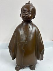 備前焼 二宮金次郎像 在銘 桃蹊堂 陶器 置物 - メルカリ