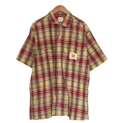 良品 Karl Helmut カールヘルム ショートスリーブ チェックシャツ レッド イエロー メンズ 古着 中古 USED