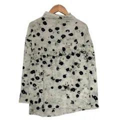良品 pas de calais パドカレ ハイネック ウール ニット カットソー サイズ36 ブラック グレー レディース 古着 中古 USEDのサムネイル