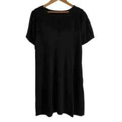 未使用 INGEBORG インゲボルグ エンブロイダリーレース ニットチュニック サイズ9号 ブラック  レディース 古着 中古 USED