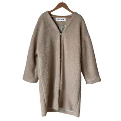 美品 LOUNIE ルーニィ エコボアコート 38 ベージュ レディース 古着 中古 USEDのサムネイル