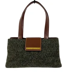 BVLGARI ブルガリ ウールハンドバッグ グリーン レディース 古着 中古 USEDのサムネイル