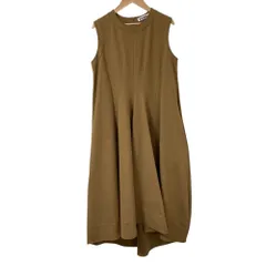 美品 19SS JIL SANDER ジルサンダー ノースリーブ ワンピース KKJWKS0017 サイズ36 キャメル レディース 古着 中古 USED