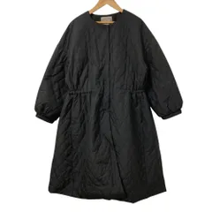 良品 BEARDSLEY ビアズリー バルーン袖キルトコート サイズF ブラック レディース 古着 中古 USED