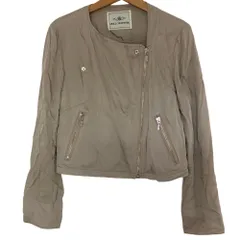 良品 GRACE CONTINENTAL グレースコンチネンタル サテンライダースジャケット ブルゾン 36 ベージュ レディース 古着 中古 USEDのサムネイル
