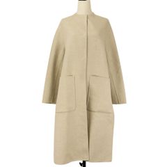 美品】Drawer ウールシルクツイルケヌキVネックコート - メルカリ