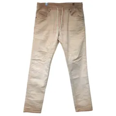 美品 DIESEL ディーゼル 2030 D-KROOLEY JOGG Sweat jeans USED加工 ジョグジーンズ イージーパンツ W32 ベージュ メンズ 古着 中古 USED