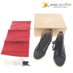 ■ クリスチャンルブタン スニーカー シューズ 靴 ハイカット レディース 39 (24.5cm相当) ブラック 箱付き