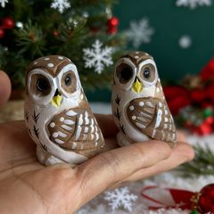 縁起物 フクロウ 鯨歯工芸品 高さ6.3cm - メルカリ
