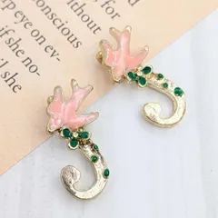 アルファベット チャーム J ゴールド 金 18mm イニシャル パーツ 鳥 バード お花 フラワー アクセサリー ネックレス ピアス キーホルダー フラワー K-213 ビーズクラブ