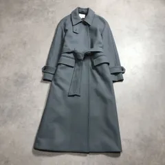 WQ1135●BEAUTY&YOUTH UNITED ARROWS：美品!! メルトンステンカラーベルトロングコート ●S● ブルーグレー系 定価￥49500- ウールコートのサムネイル
