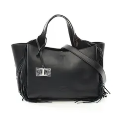 トッズ TOD'S ハンドバッグ XBWAPAFL1F0XEAB999 ブラック レザー 2wayショルダーバッグ レディース 未使用