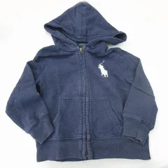 ポロ ラルフローレン POLO RALPH LAUREN パーカー スウェット ジップアップ ビッグポニー 3/3T 100 紺 ネイビー ラルフローレン株式会社 コットン トップス