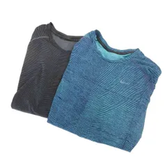 ナイキ NIKE スポーツウエア 2点セット Tシャツ カットソー ロゴプリント 半袖 XL 黒 ブラック 青 ブルー /FF