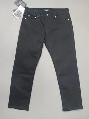 新品 30 ムシンサスタンダード x FATALISM クラボワンピ—ス生地 ブラック クロップドジ—ン