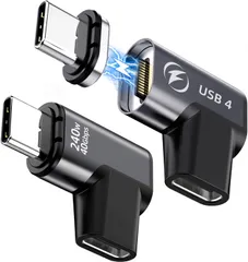 USB Type-c 変換アダプタ マグネット 磁気USB L字型