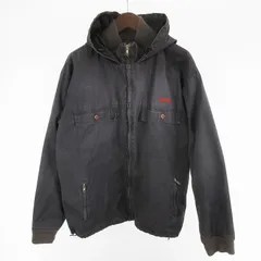 ステューシー STUSSY OLD オールド 90’S コットン パーカー ジャケット ブルゾン ロゴ 刺繍 フェード グレー M アウター ヴィンテージ