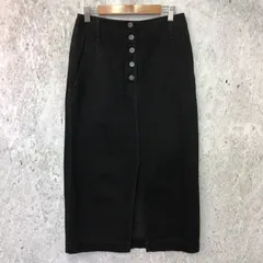 MADEMOISELLE ROPE' マドモアゼルロペ ボタンつき デニム タイトスカート ブラック 36サイズ 〇◇のサムネイル