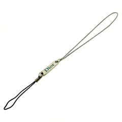 クリスチャンディオール Christian Dior 携帯ストラップ ストラップ アクセサリー ロゴ  シルバー色 ♯1147010066