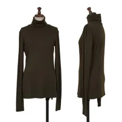 マックスマーラMax Mara ウールハイネックカットソー カーキS