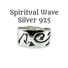 【スピリチュアルアロー】カットワーク Silver 925 刻印 90s Vintage Design Ring シルバー デザイン リング 16号 ユニセックス ワイド エスニックのサムネイル